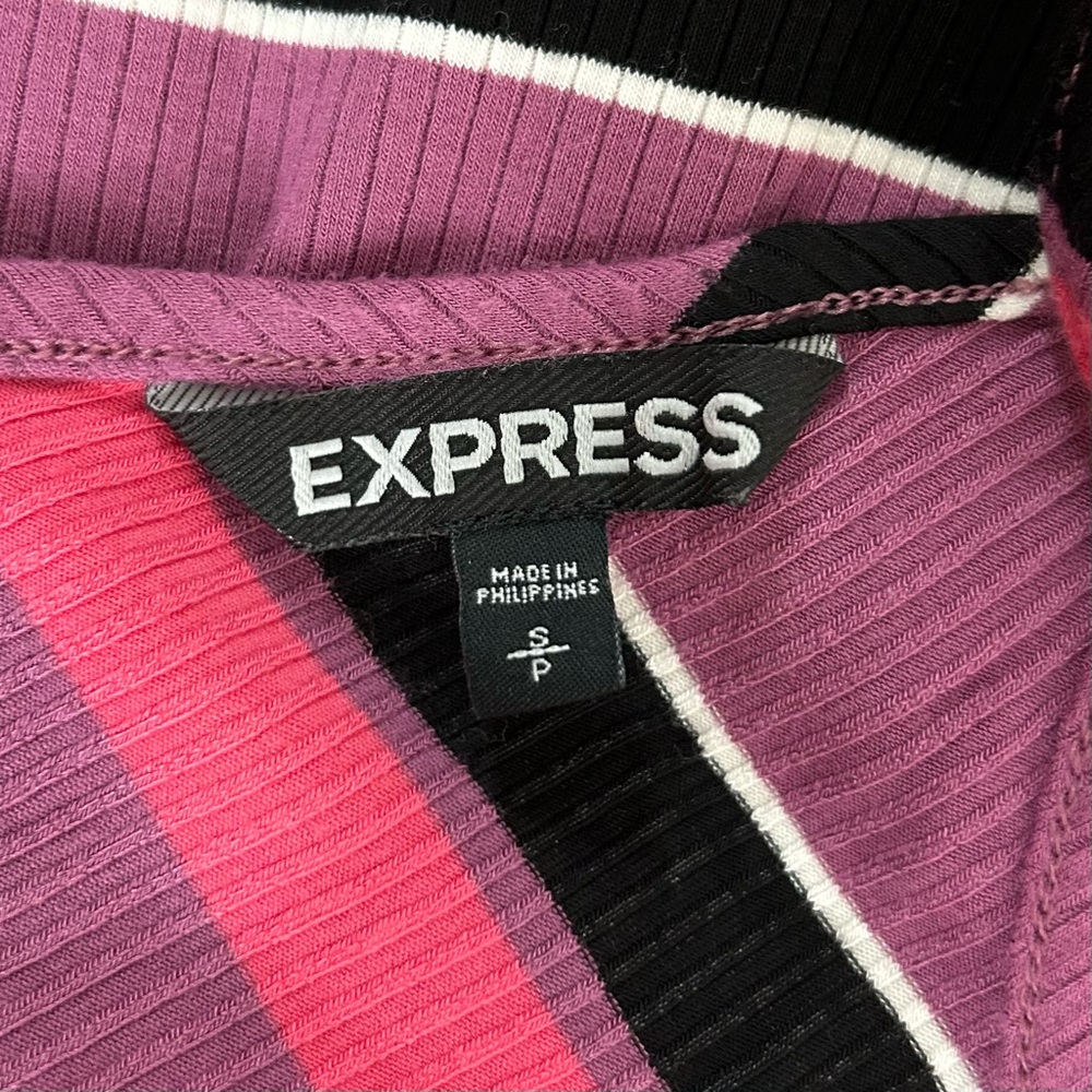 Express Striped Ribbed Midi Dress - Picture 7 of 9